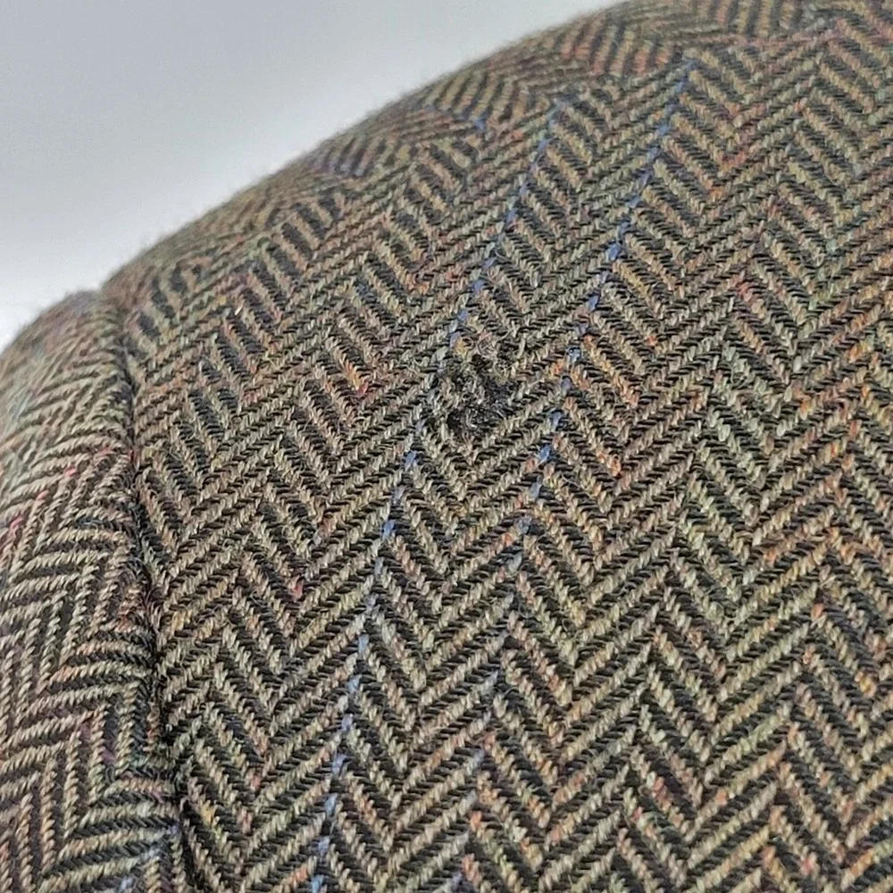 Izod Men's Sport‎ Coat Blazer Two Button Brown Herringbone Plaid Wool Size 44R